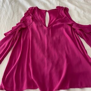 Pink Cold Shoulder Blouse